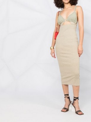 Jacquemus knitted midi dress | fine knit strappy evening dresses