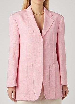 JACQUEMUS La Veste D’Homme pink blazer ~ boxy jackets ~ tailored blazers - flipped
