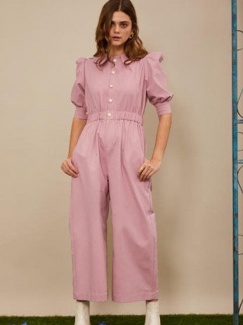sister jane Sweet Servings Jumpsuit cotton candy ~ pink puff sleeve jumpsuits