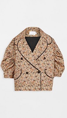 Kika Vargas Johanna Jacket | floral puff sleeve jackets