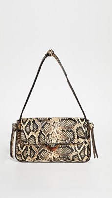 Loeffler Randall Maggie Baguette Bag / snake effect handbag