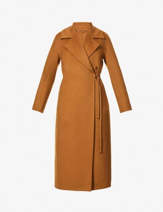 MAX MARA Piroghe wrap-over camel-wool coat – light brown winter coats