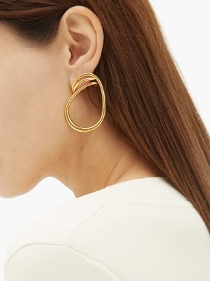 CHARLOTTE CHESNAIS Maxi Round Trip 18kt gold-vermeil earrings ~ statement hoops