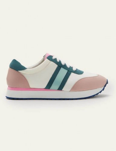 Boden May EVA Trainers – White/Submarine | multicoloured sneakers