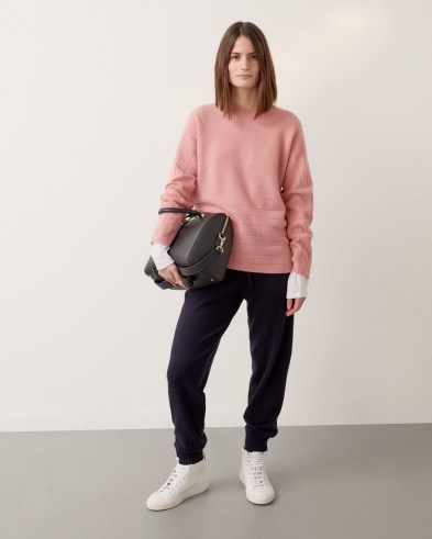 Jigsaw MERINO SLOUCHY JUMPER PINK | luxe oversized jumpers