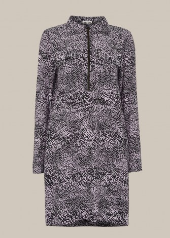 WHISTLES KAY RIPPLE PRINT SHIFT DRESS / sustainable clothing / printed day dresses