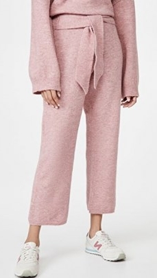 Nanushka Nea Pants ~ pink brushed knit trousers
