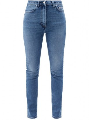 TOTÊME New Standard high-rise skinny-leg jeans | high waist skinnies | blue wash denim - flipped