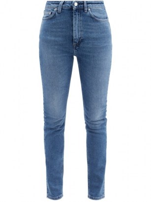 TOTÊME New Standard high-rise skinny-leg jeans | high waist skinnies | blue wash denim