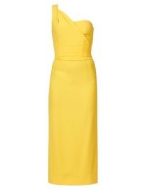 DOLCE & GABBANA Yellow one-shoulder cady dress ~ Italian event dresses