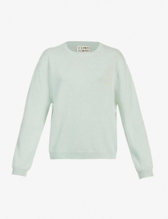 PEOPLE’S REPUBLIC OF CASHMERE Scoop-neck relaxed-fit cashmere jumper in Pistachio Mint - flipped