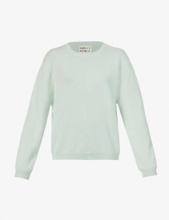 PEOPLE’S REPUBLIC OF CASHMERE Scoop-neck relaxed-fit cashmere jumper in Pistachio Mint