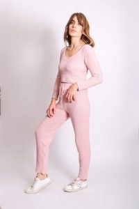 little mistress PINK FLUFFY TWO PIECE LOUNGE CO-ORD ~ loungewear co ords