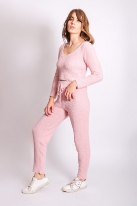 little mistress PINK FLUFFY TWO PIECE LOUNGE CO-ORD ~ loungewear co ords