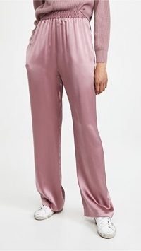Sablyn Penelope Silk Trousers ~ casual rose pink pants ~ sports luxe