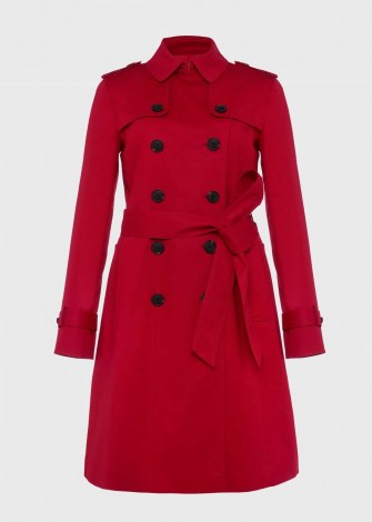 HOBBS SASKIA TRENCH ~ classic style tie waist coat ~ red coats