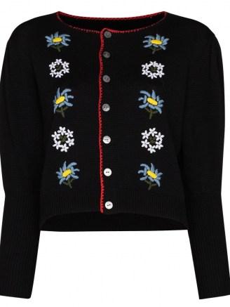 Shrimps Mira embroidered cardigan ~ floral cardigans - flipped