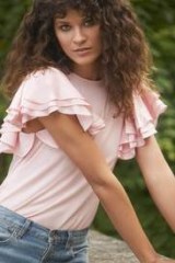 needle & thread SPRING ROSE TEE ~ pink tiered sleeve t-shirt