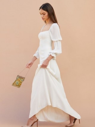 REFORMATION Stars Dress ~ long ivory wedding dresses ~ beautiful bridal gowns - flipped
