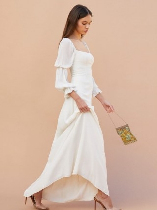 REFORMATION Stars Dress ~ long ivory wedding dresses ~ beautiful bridal gowns