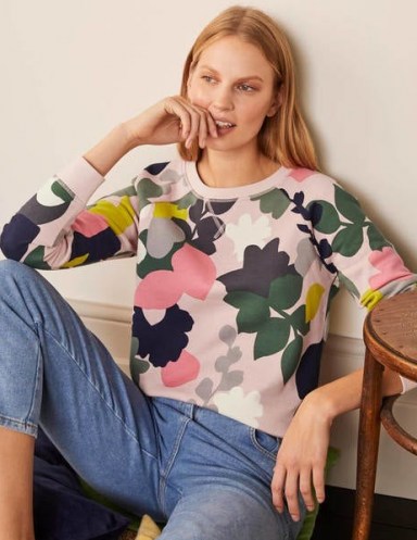 Boden The Sweatshirt – Milkshake, Pressed Bloom | feminine sweat tops - flipped