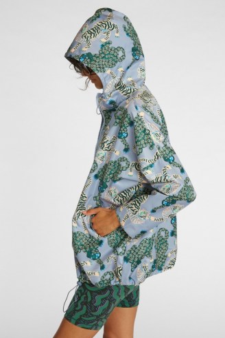 gorman Camilla Perkins X gorman TIGER QUEEN RAINCOAT / hooded animal print rain jacket - flipped