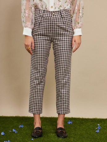 sister jane THE GRAND CAROUSEL Attraction Check Peg Trousers / checked front pleat pants - flipped
