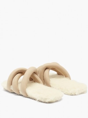 YUME YUME Tyre faux-suede slides – fluffy luxe sliders