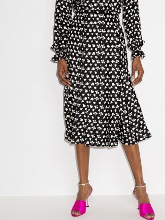 Victoria Beckham fruit print pleated skirt / fruits in fashion