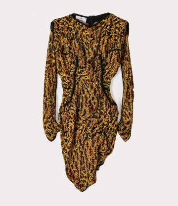 Vivienne Westwood TWISTED WILMA DRESS ACID ANIMAL PRINT