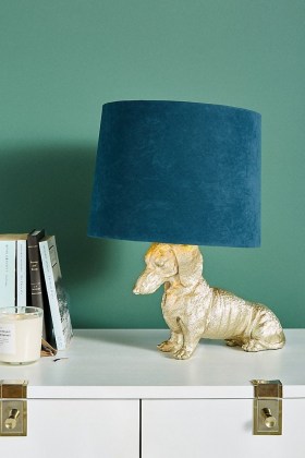ANTHROPOLOGIE Dasher Dog Table Lamp ~ dachshund lamps ~ sausage dogs ~ homeware ~ home furnishings