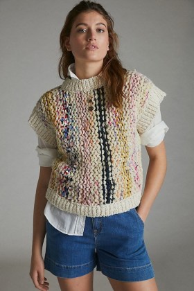 Pilcro Shaina Oversized Sweater Vest / knitted tanks