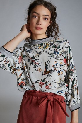 Conditions Apply Zamora Print Top / silky floral sweat tops