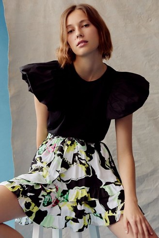 Peter Som Tiered Mini Skirt / cute flippy skirts