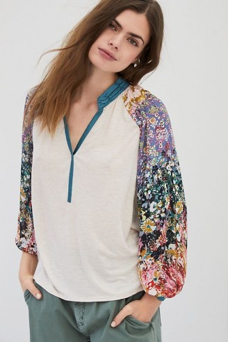 Tiny Eleanor Blouse / long floral sleeve blouses / women’s summer tops