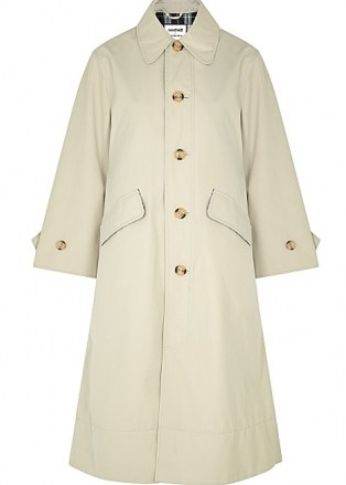 BARBOUR BY ALEXACHUNG Julie cream gabardine trench coat ~ loose fit mac - flipped