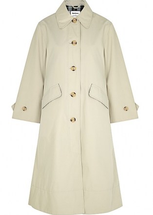 BARBOUR BY ALEXACHUNG Julie cream gabardine trench coat ~ loose fit mac