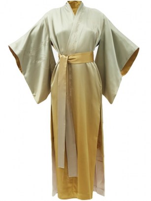 COMMON HOURS Bees and Honey reversible ombré-silk robe ~ luxe embroidered kimono robes ~ Amber Symond kimonos