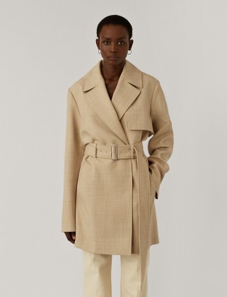 JOSEPH Wool Twill Chasy Coat ~ relaxed fit mid-length coats ~ contemporary trench