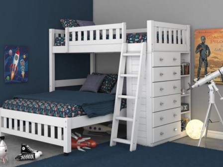 Factory Bunk Beds DISCOVERY WORLD FURNITURE WHITE TWIN OVER FULL LOFT BED