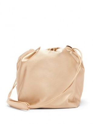 JIL SANDER Drawstring satin pouch bag / ballet pink bags