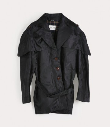 Vivienne Westwood DUMBO JACKET BLACK/NAVY | oversized silk jackets | edgy designer fashion | contemporary - flipped