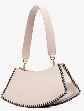 Elleme Pink Swing Leather Shoulder Bag ~ small chic handbags - flipped