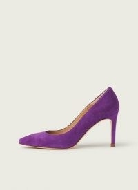 L.K. Bennett FLORET PURPLE SUEDE COURTS ~ mulberry court shoes