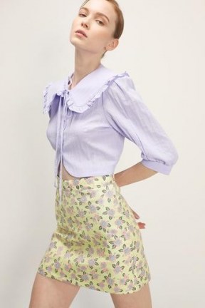 storets Annabelle Floral Skirt / yellow mini skirts for spring 2021