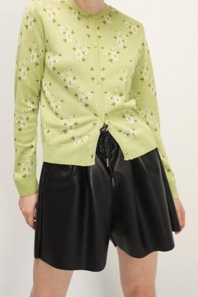 storets Brooke Floral Cardigan / green classic style button up cardigans