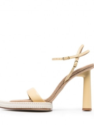 Jacquemus pointed-toe heeled sandals ~ leather and canvas sandal