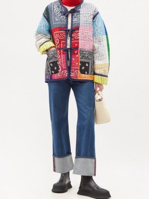 LA FETICHE Janis reversible patchwork cotton-bandana jacket / paisley print jackets - flipped
