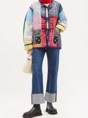 LA FETICHE Janis reversible patchwork cotton-bandana jacket / paisley print jackets