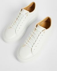 Ted Baker YINKA Leather platform trainer | white thick sole trainers